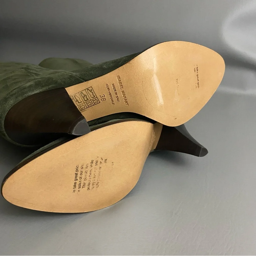 Isabel Marant - Rouxy Suede Boot Olive Green EXCELLENT condition - Sz 38 - Picture 7 of 13